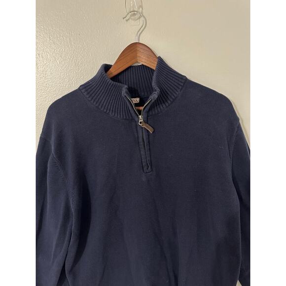 Merona Men's Half-Zip Blue Sweater - Picture 2 of 3